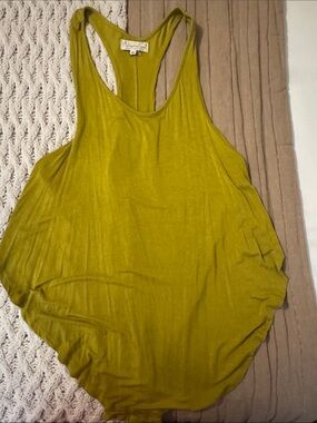 Moss & Spy Mustard Olive Racerback Tank